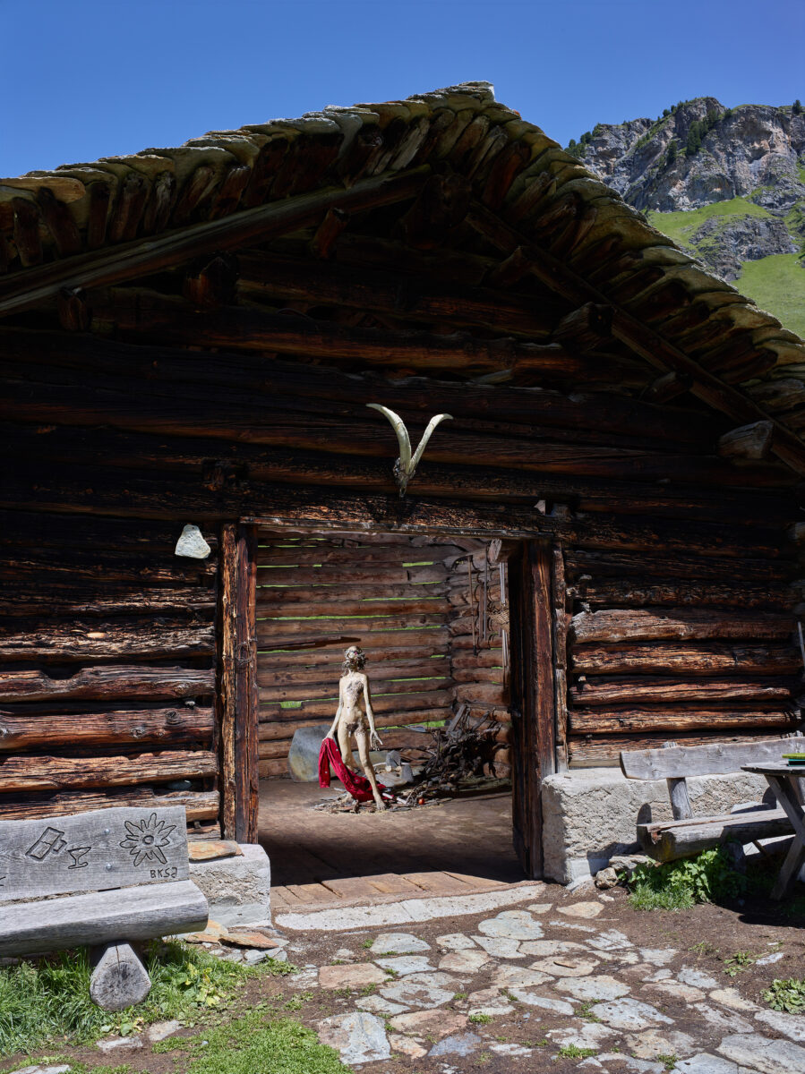 Pawel Althamer Franciszek View of the installation in 17th century mountain hut, Val Fex, Beatrice Trussardi Foundation